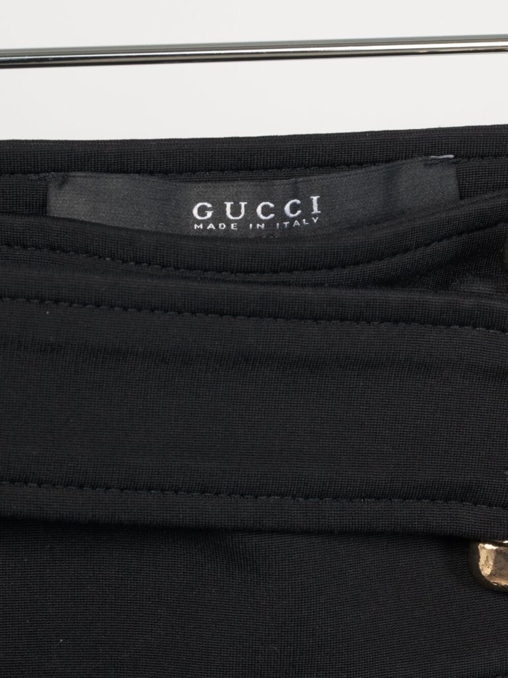 Gucci Black Jersey Bamboo-Belt Pencil Skirt - Picture 7 of 9